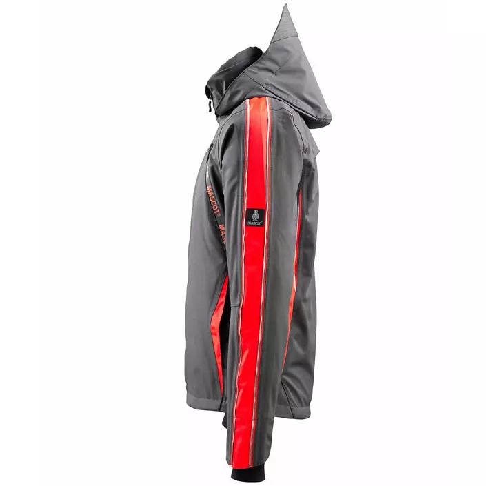 Mascot Hardwear Gandia shell jacket, Dark Anthracite/Hi-vis red, large image number 3