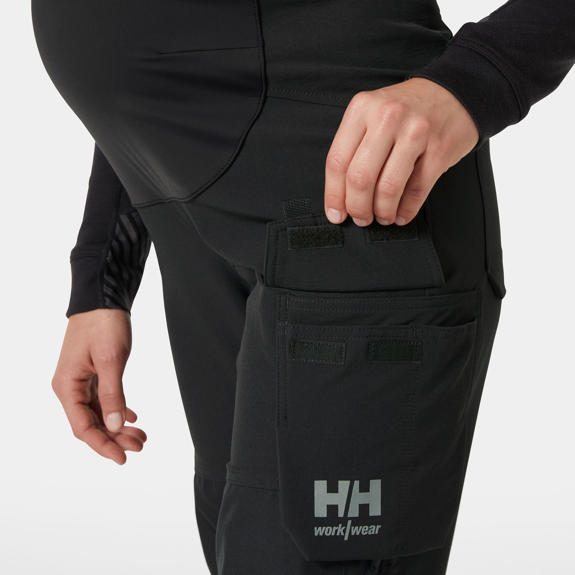 Helly Hansen Alna 4X maternity work trousers full stretch, Hi-vis yellow/Ebony, large image number 3