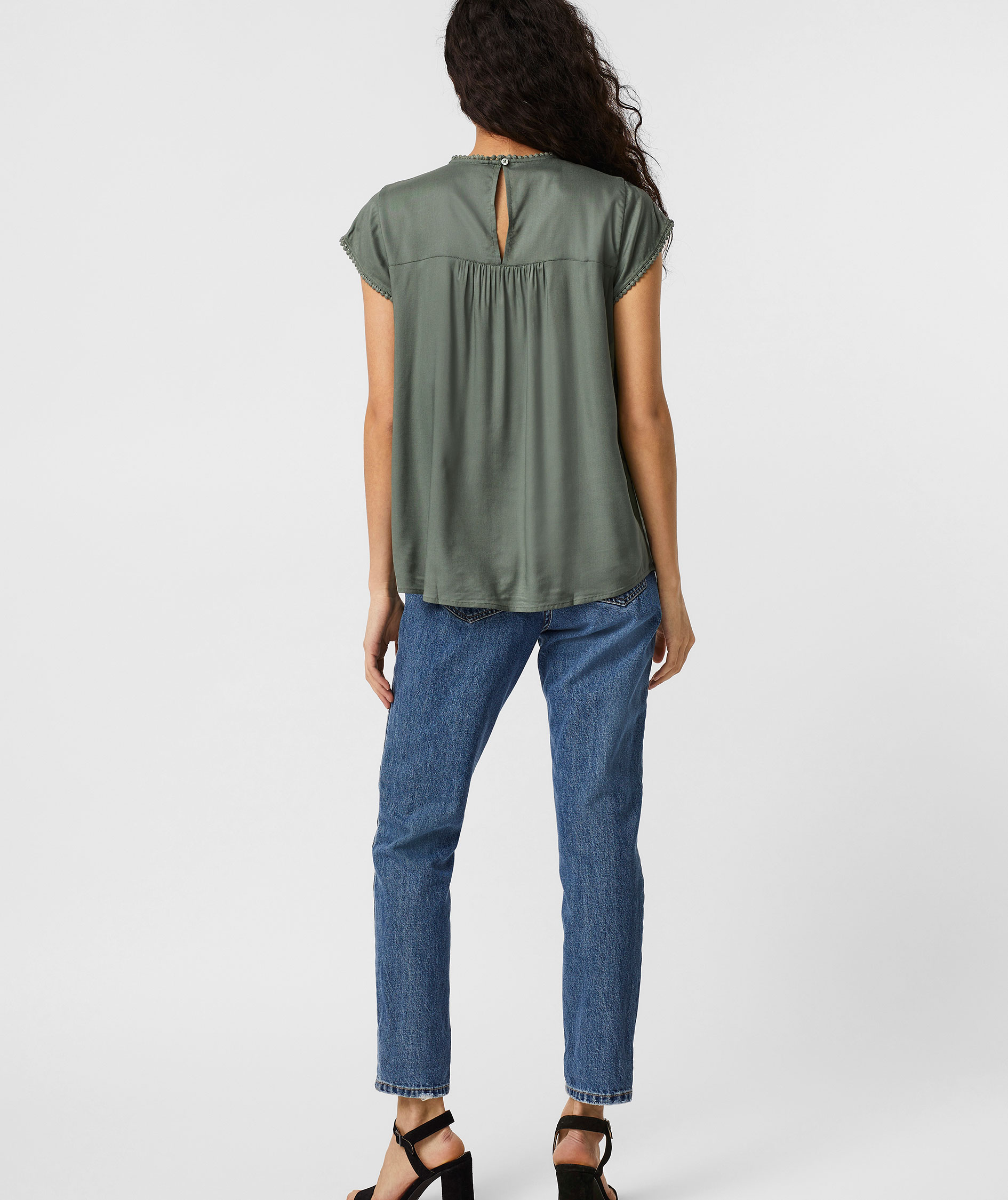 Vero Moda VMDEBBIE PLEAT women's blouse, Laurel Wreath, large image number 2