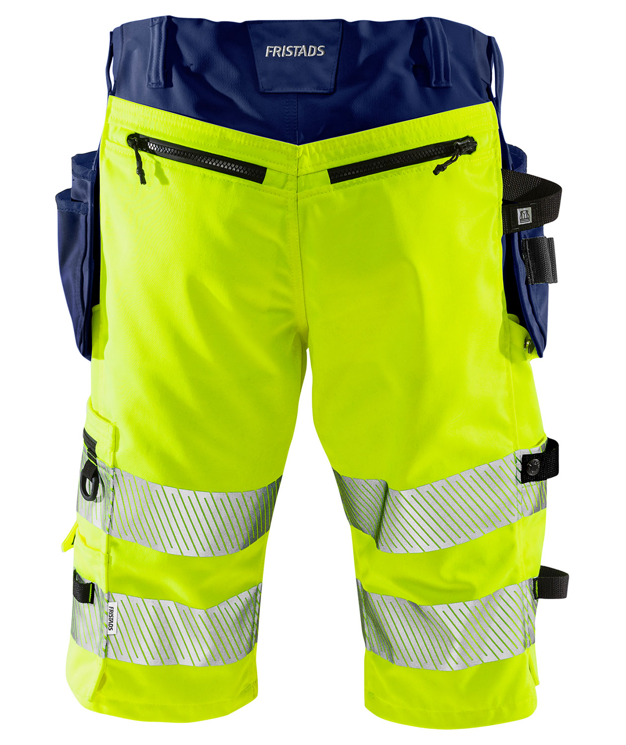 Fristads craftsman shorts 2509 PLU, Hi-Vis yellow/marine