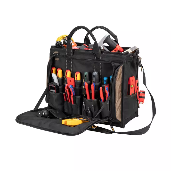 CLC Work Gear 1539 large tool bag, Black/Brown, Black/Brown, large image number 3