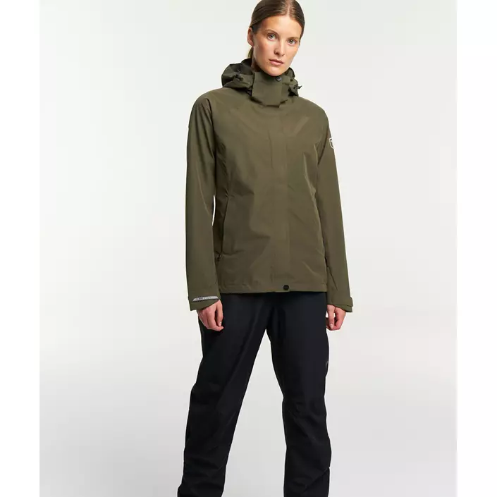 Tenson Westing dame regnjakke, Olivengrøn, large image number 6