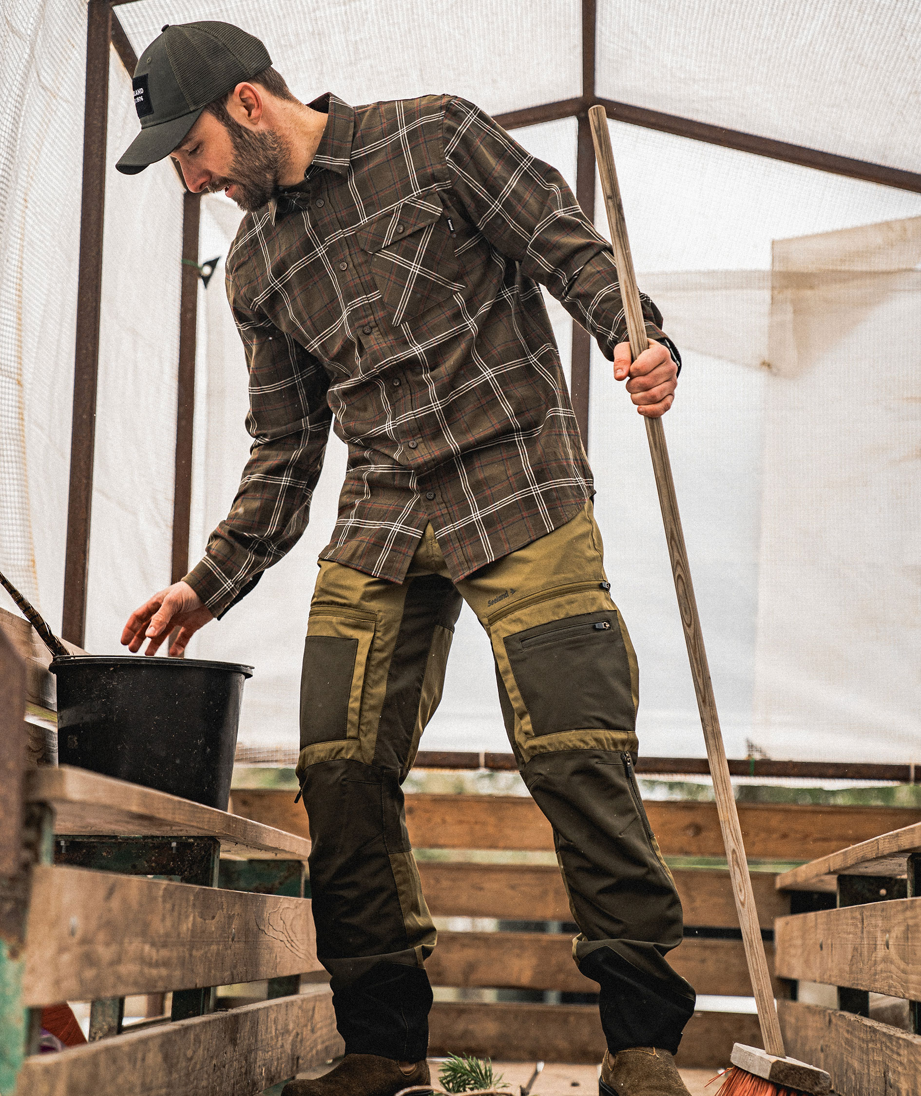 Seeland Hemlock bukser, Military olive/Pine green, large image number 12