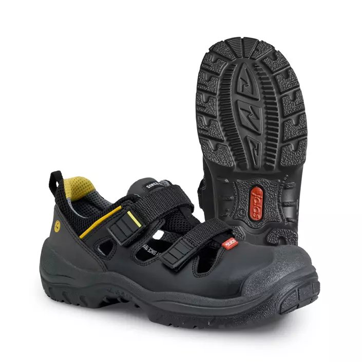Jalas 3108 Monza Grip safety sandals S1P, Black, large image number 0