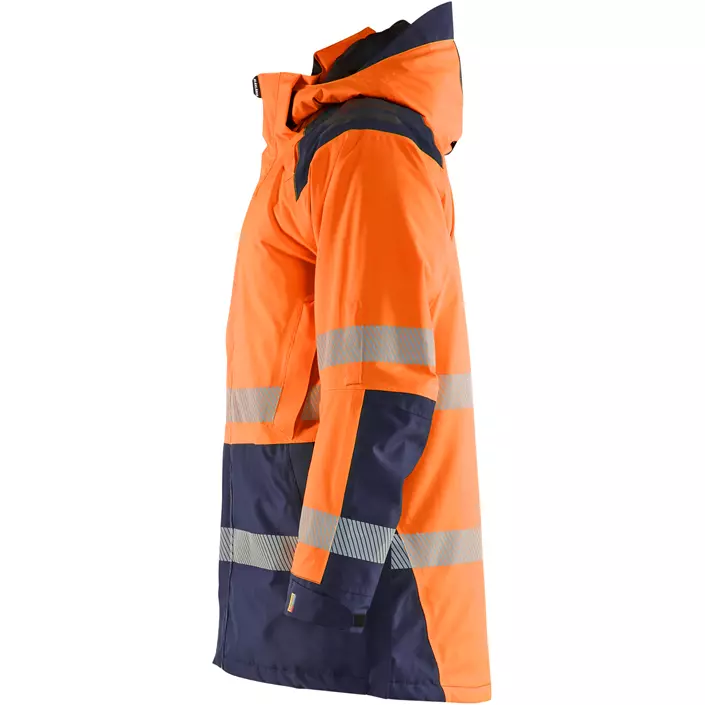 Blåkläder vinter parkajakke, Hi-Vis Orange/Marine, large image number 4