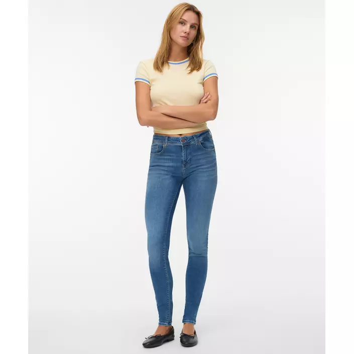 Vero Moda VMLUX Slim Fit Jeans, Medium Blue Denim, large image number 5