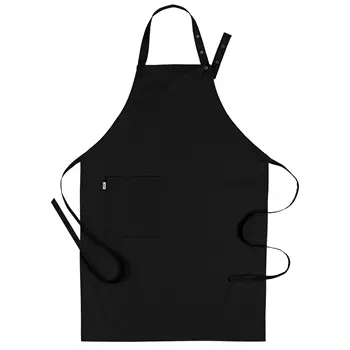 Segers 4579 bib apron with pocket, Black