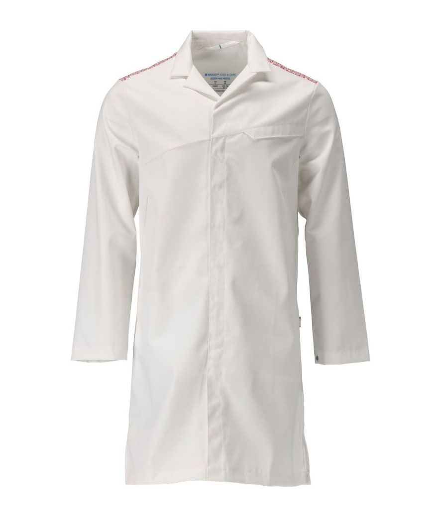 Mascot Food & Care HACCP-godkendt kittel, Hvid/Signalr&oslash;d, Hvid/Signalr&oslash;d, swatch