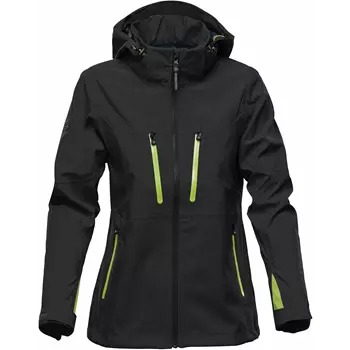 Stormtech Patrol women's softshell jacket, Black/Lime