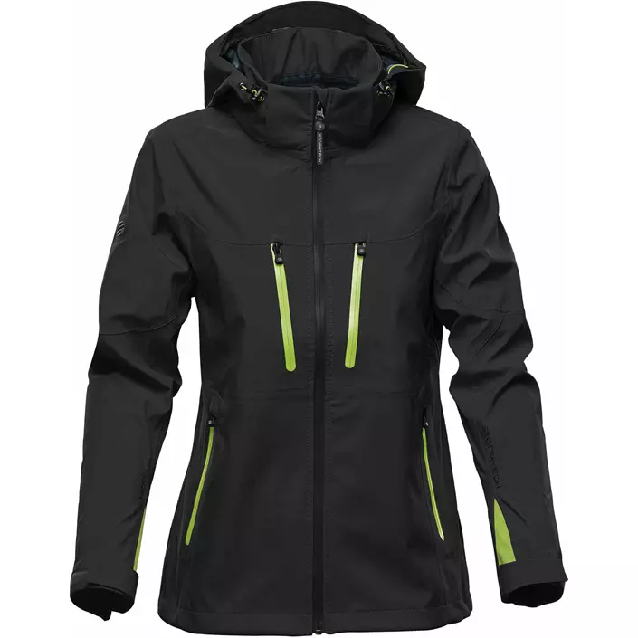 Stormtech Patrol women's softshell jacket, Black/Lime, large image number 0