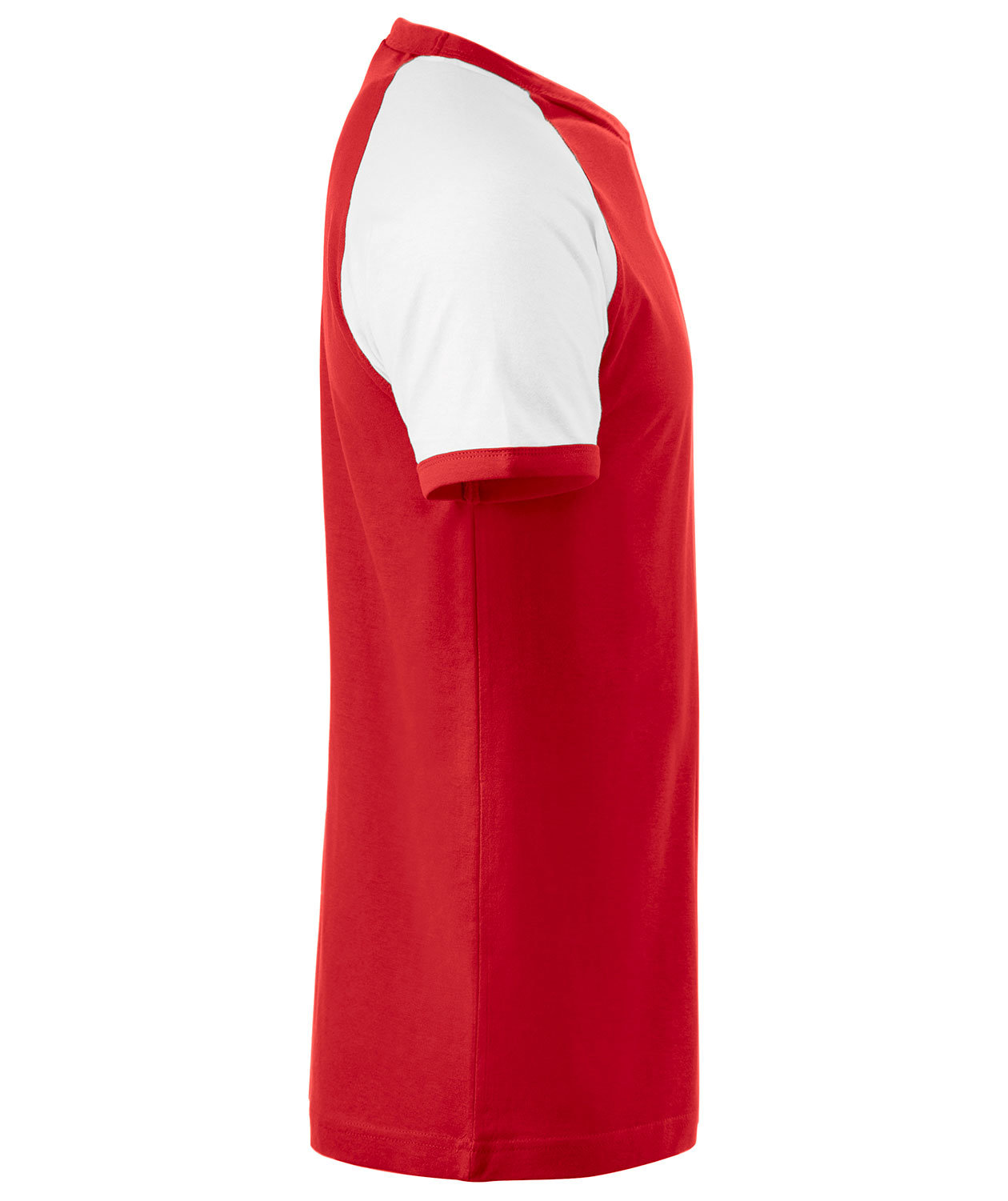 Clique Raglan T-shirt, Red/White, large image number 3