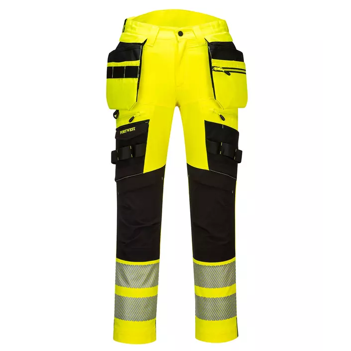 Portwest DX4 craftsmens trousers full stretch, Hi-vis Yellow/Black, large image number 0