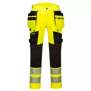 Portwest DX4 craftsmens trousers full stretch, Hi-vis Yellow/Black