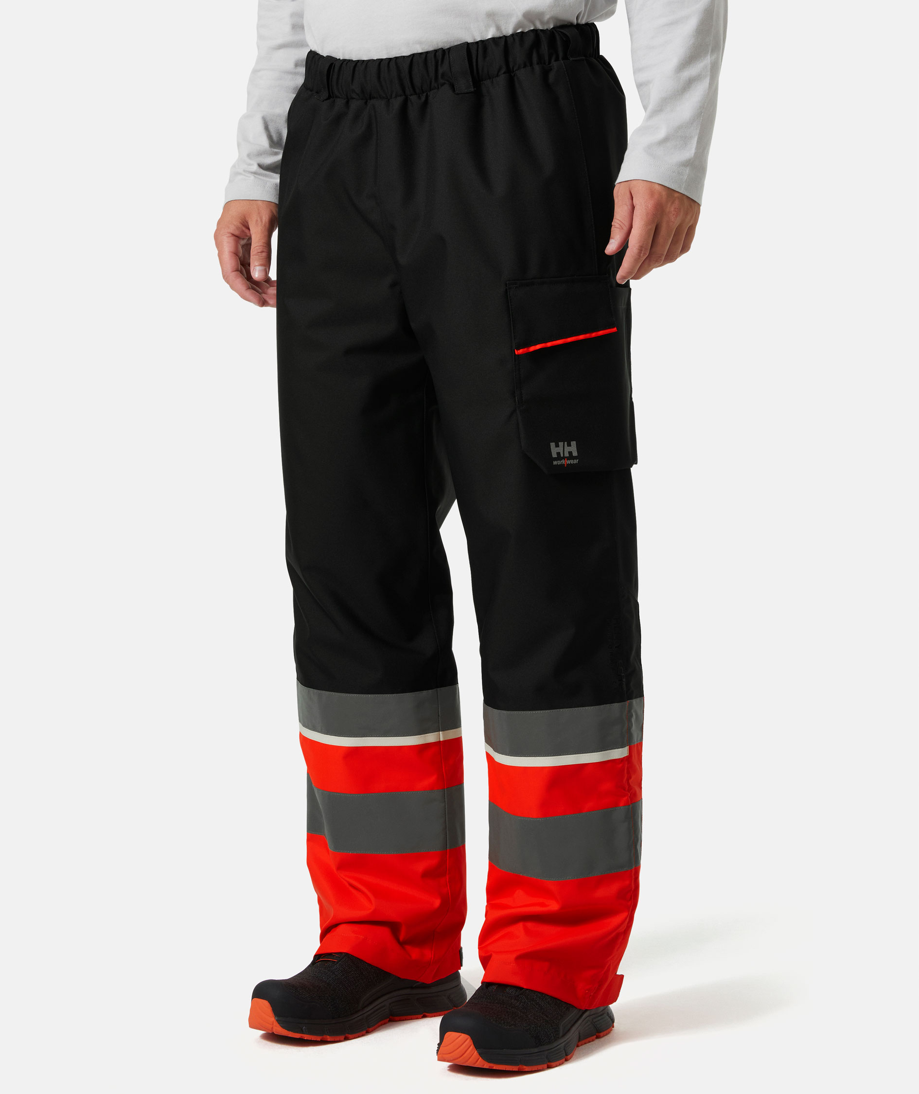 Helly Hansen UC-ME winter trousers, Hi-Vis Red/Ebony, large image number 1