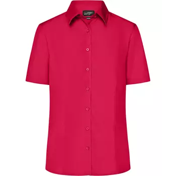 James & Nicholson kurzärmeliges Modern fit Damenhemd, Rot