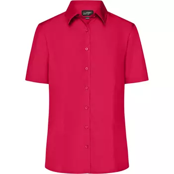 James & Nicholson kortærmet Modern fit dameskjorte, Rød