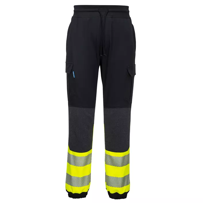 Portwest KX3 flexi jogging trousers full stretch, Hi-Vis Black/Yellow, large image number 0