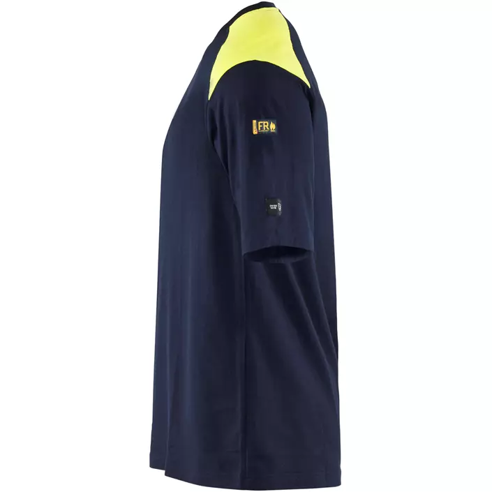 Blåkläder FR T-shirt, Marine/Hi-Vis gul, large image number 3