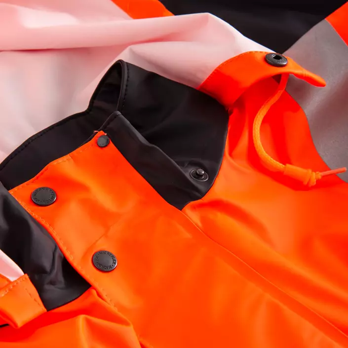 Lyngsøe PU regnjakke, Hi-vis Orange/Marine, large image number 1