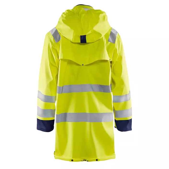 Blåkläder raincoat, Hi-vis yellow/Marine blue, large image number 2