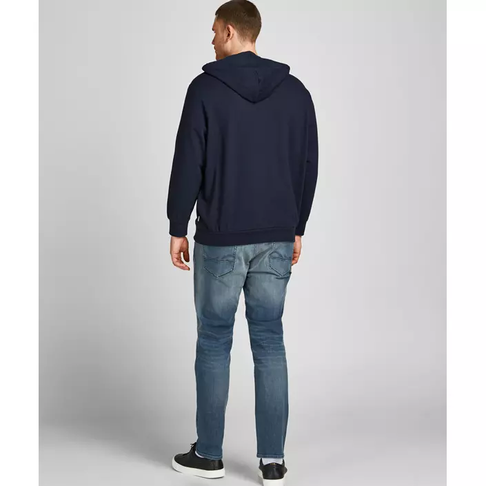 Jack & Jones JJESHARK Plus Size Hoodie, Navy Blazer Chill, large image number 2