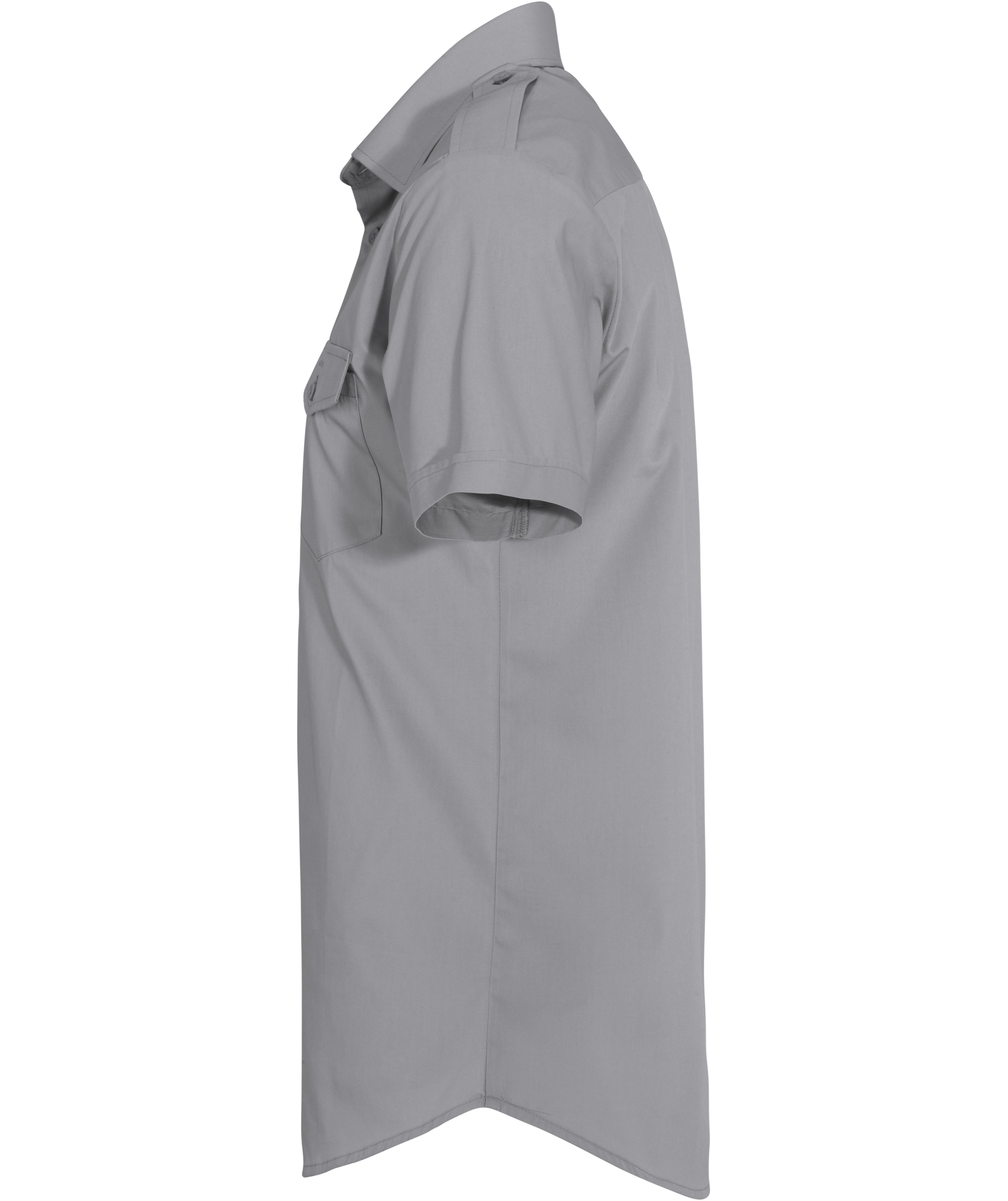 Derby of Sweden Maverick Slim fit kort&auml;rmad pilotskjorta, Grey, large image number 4