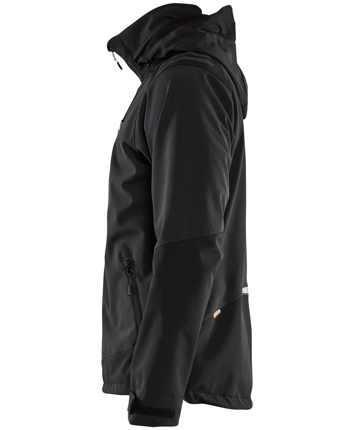 Bl&aring;kl&auml;der softshelljakke, Sort/R&oslash;d, large image number 2