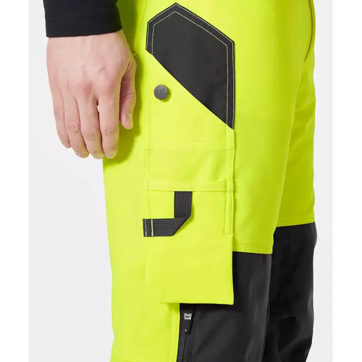 Helly Hansen Alna 4X work trousers full stretch, Hi-vis yellow/Ebony, large image number 4