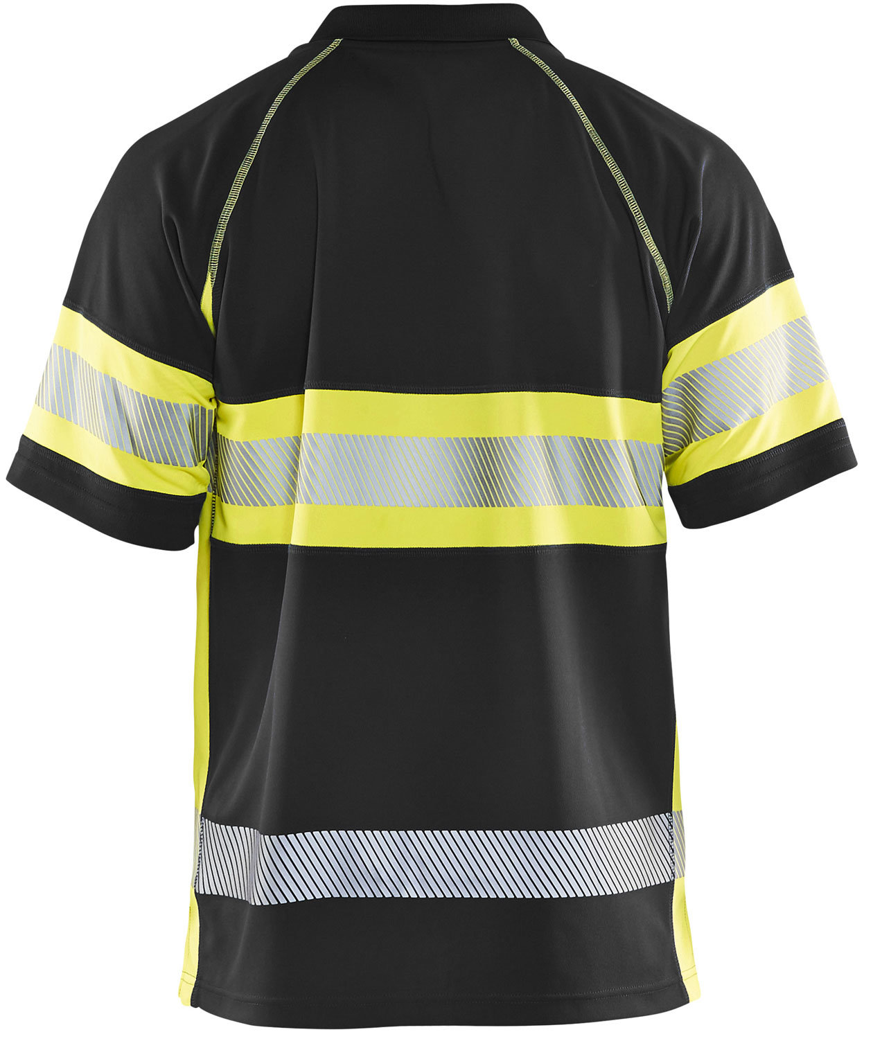 Bl&aring;kl&auml;der polo T-skjorte, Svart/Hi-Vis Gul, large image number 2
