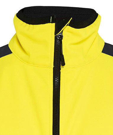 Bl&aring;kl&auml;der softshelljacka, Varsel Gul/Svart, large image number 2