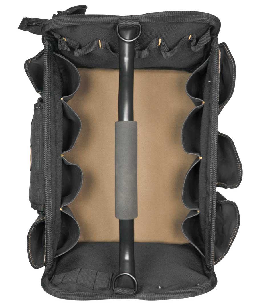 CLC Work Gear 1578 medium open tool bag 28L, Black/Brown, Black/Brown, large image number 2