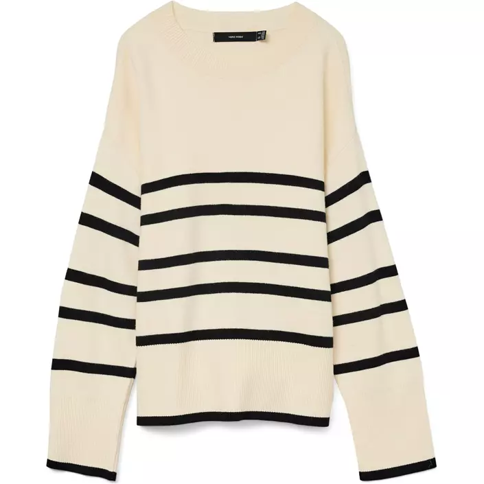 Vero Moda VMSABA striktrøje, Birch/Black, large image number 0