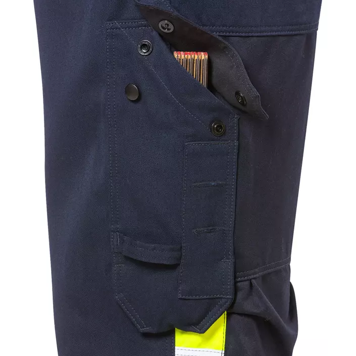 Fristads Flamestat work trousers 2165, Marine/Hi-Vis yellow, large image number 2