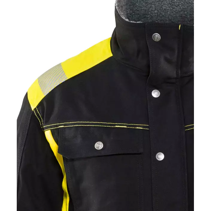 Blåkläder winter work jacket, Black/Yellow, large image number 2