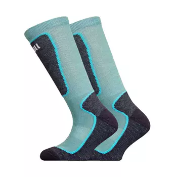 UphillSport Valta Junior ski socks, Black/Turquoise