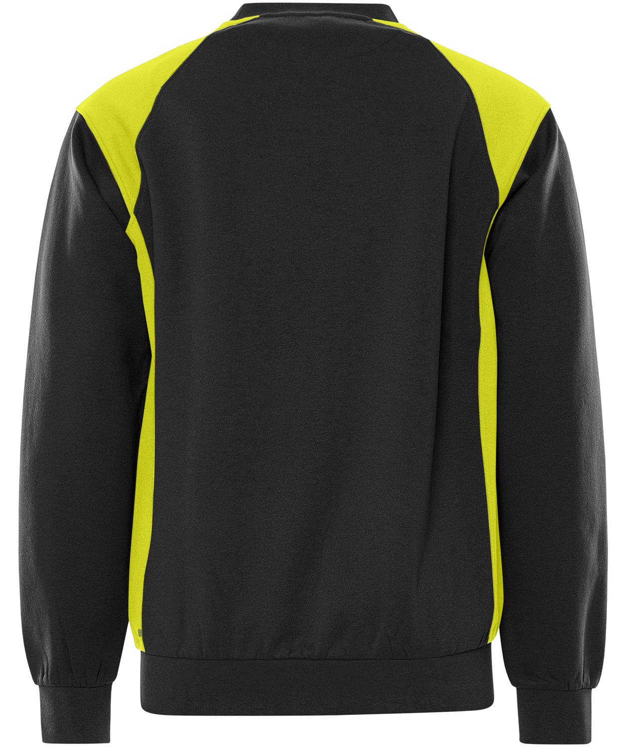 Fristads sweatshirt 7048 GSM, Svart/Varselgul, large image number 1