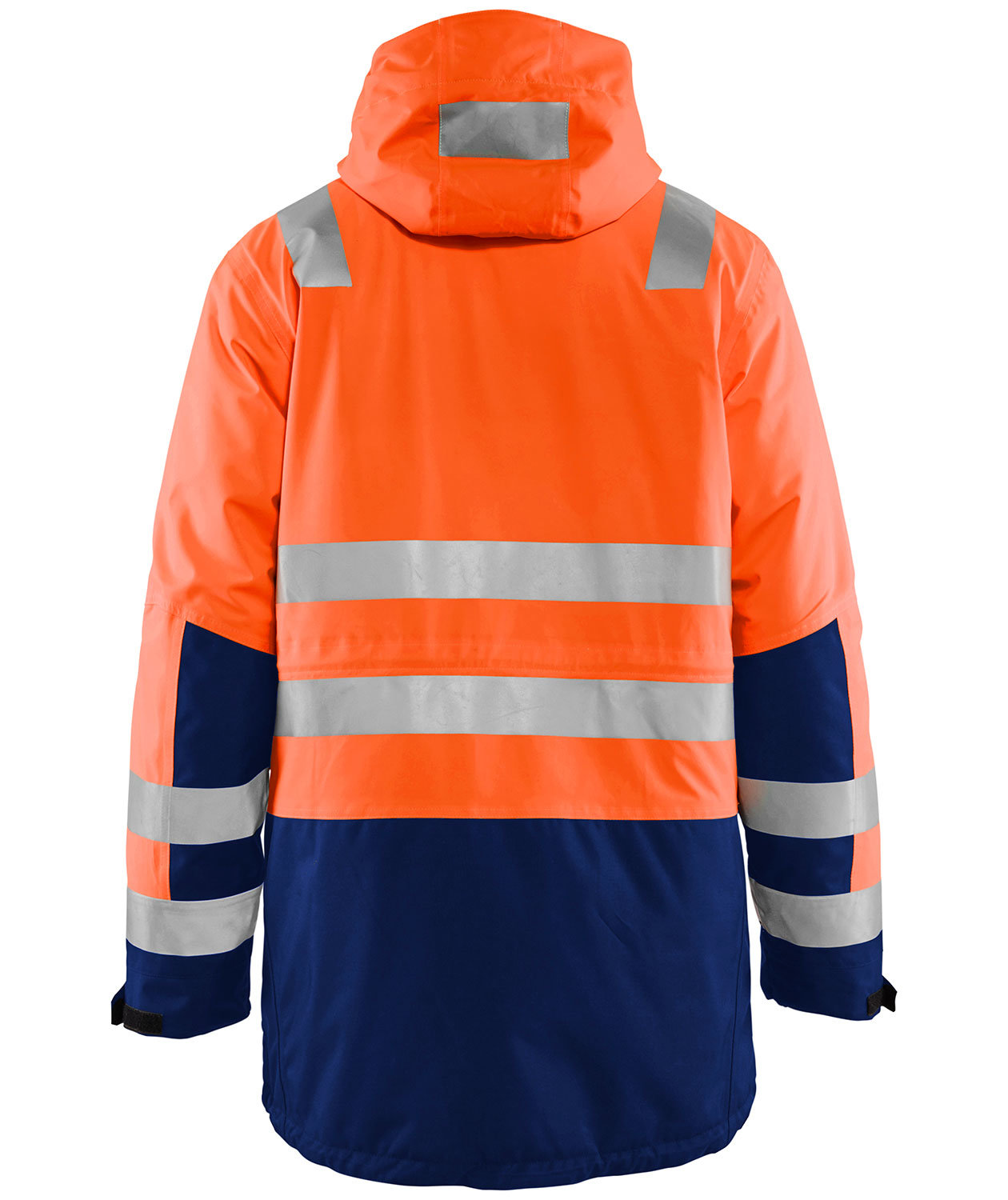 Bl&aring;kl&auml;der parkas, Varsel Orange/Marinbl&aring;