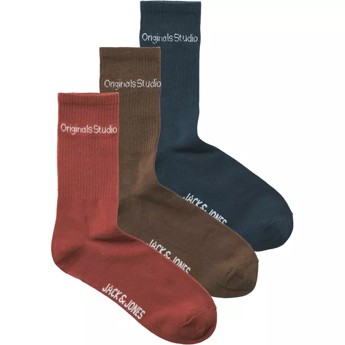Jack & Jones JACVESTERBRO 3-pack tennisstrumpor, Arabian Spice, Arabian Spice, large image number 0