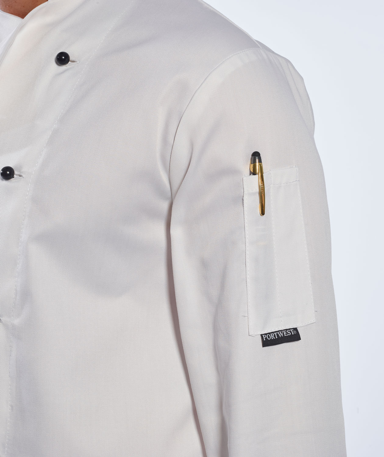 Portwest C834 kokkejakke, Hvid, large image number 4