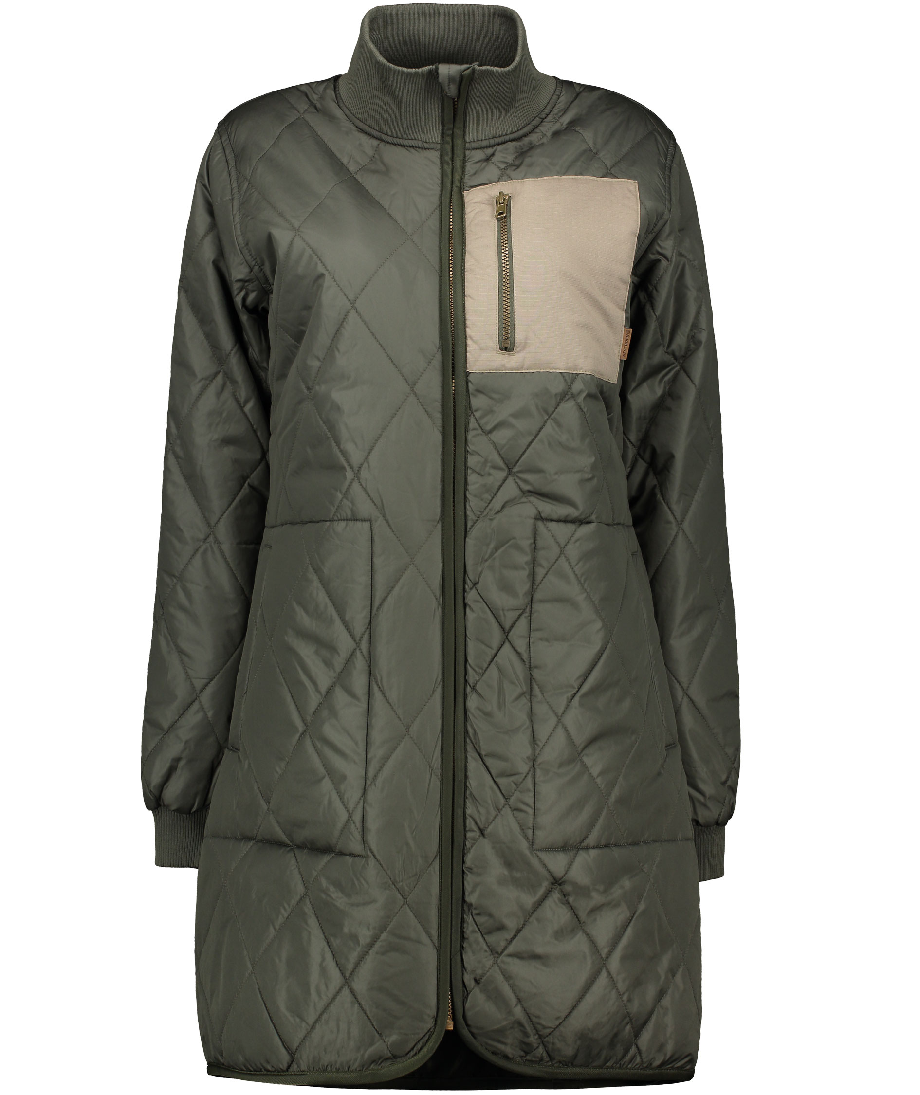 Westborn l&aring;ng termojacka dam, Dusty Olive, Dusty Olive, swatch