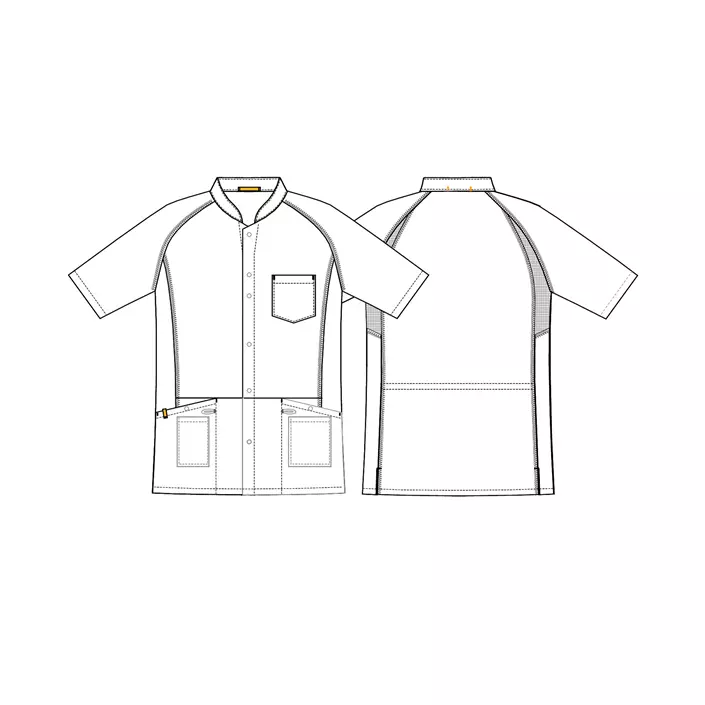 Kentaur kortärmad funktionsskjorta, Blå/Vit Randig, large image number 4