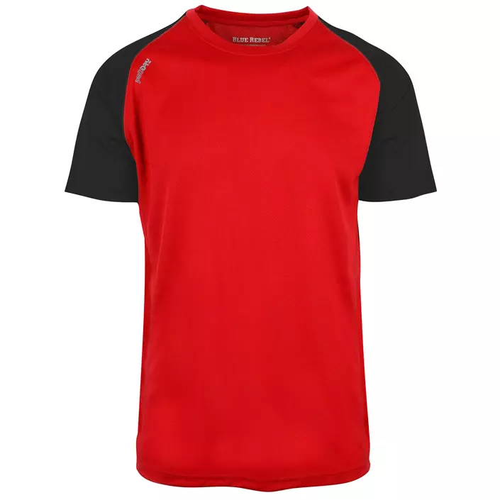 Blue Rebel Dragon Kontrast  T-shirt, Röd, large image number 0