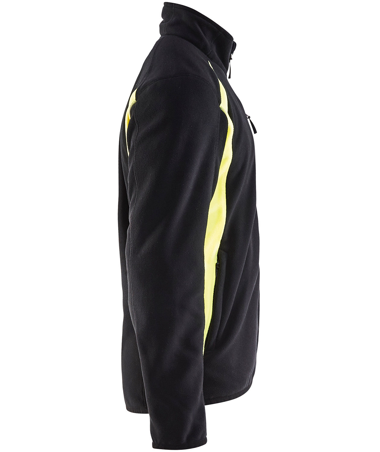 Bl&aring;kl&auml;der Unite fleecejacka, Svart/Varselgul, large image number 3