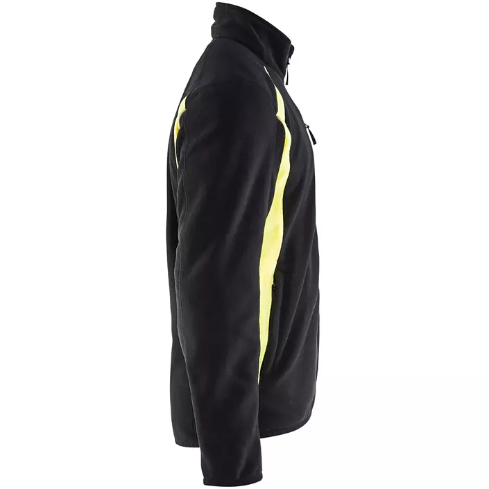 Blåkläder Unite fleece jacket, Black/Hi-Vis Yellow, large image number 3