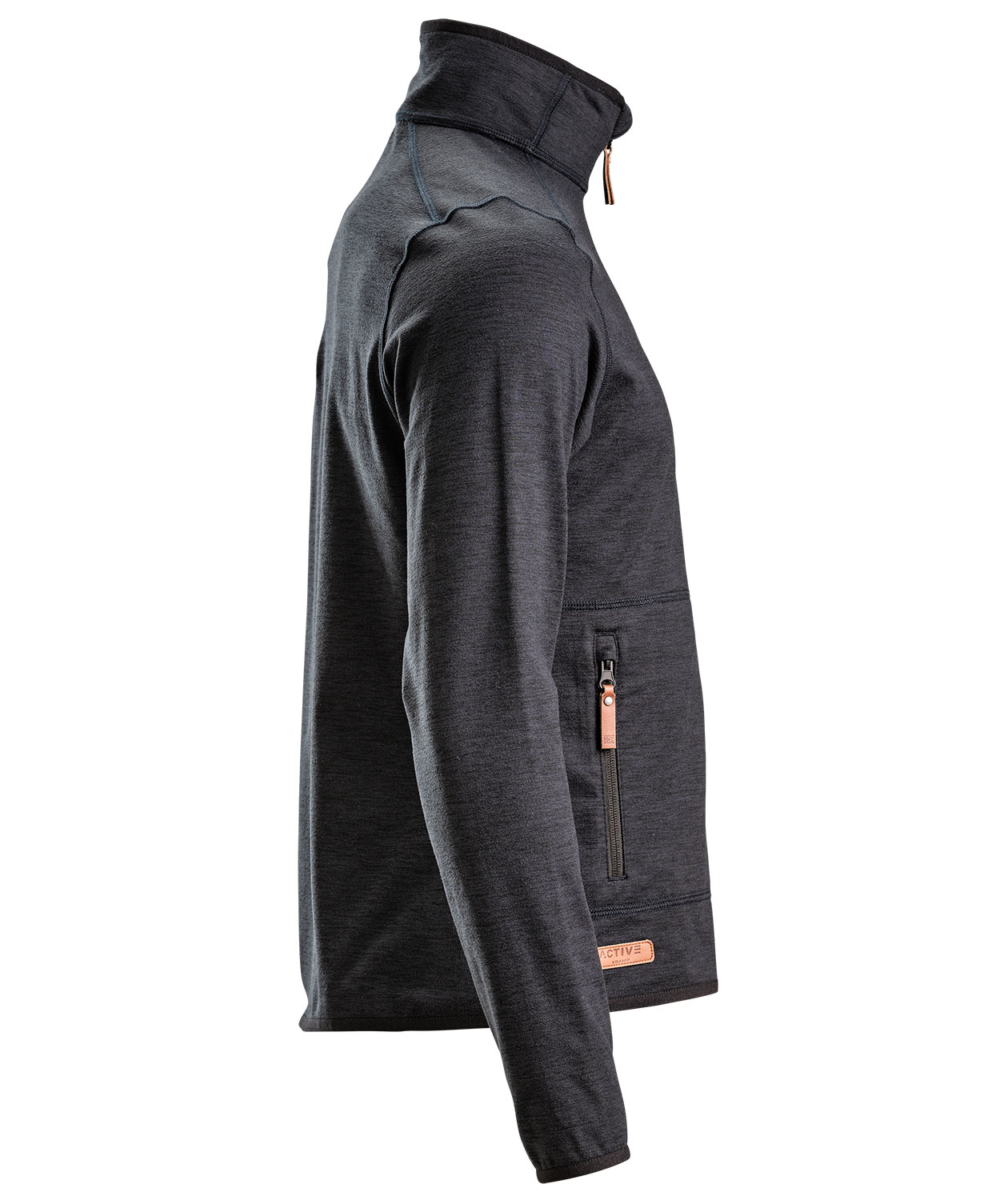 Kramp Active fleecetr&oslash;je, Koksgr&aring;, large image number 3