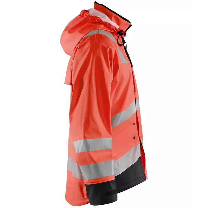 Blåkläder Heavy Weight rain jacket, Hi-vis Red/Black, large image number 3