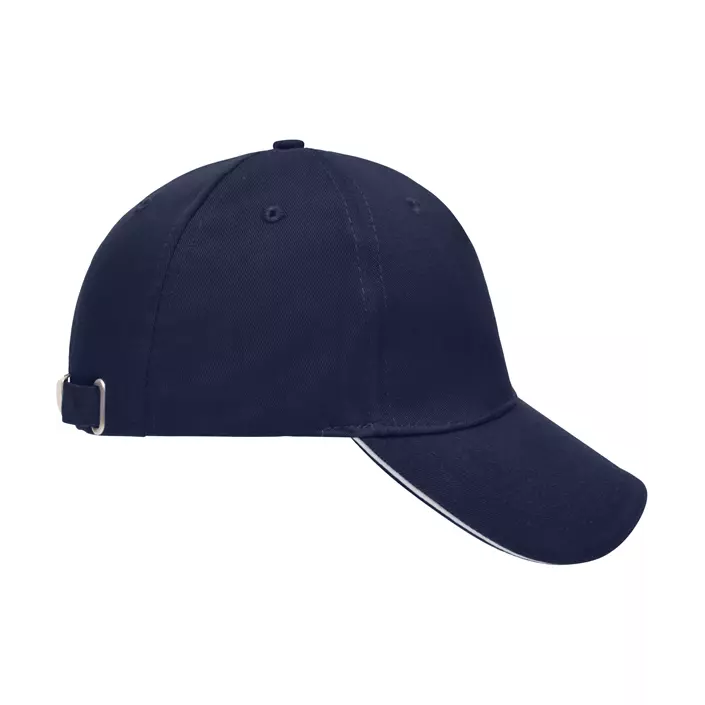 Myrtle Beach 5 Panel Sandwich Cap, Navy/White, Navy/White, large image number 3