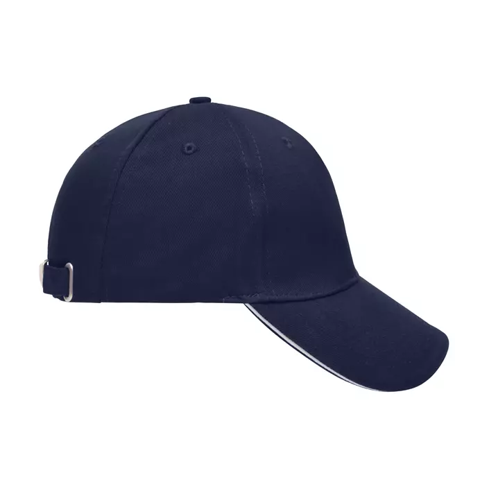 Myrtle Beach 5 Panel Sandwich Cap, Navy/white, Navy/white, large image number 3