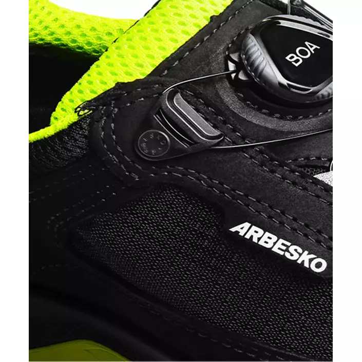 Arbesko 935 safety shoes S1P, Black/Lime, large image number 2