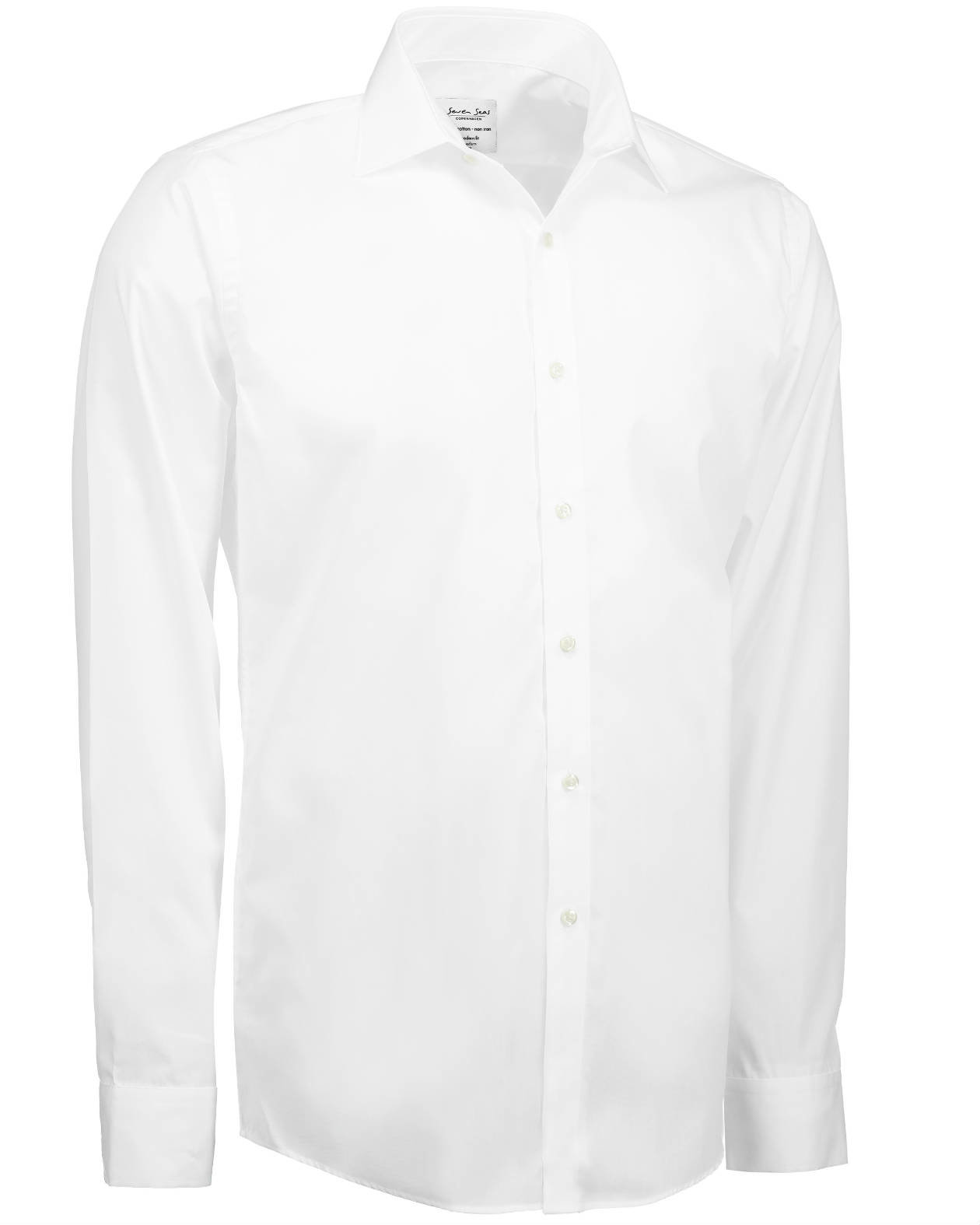 Seven Seas Slim fit Poplin shirt, White, large image number 2